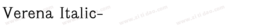 Verena Italic字体转换